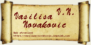 Vasilisa Novaković vizit kartica